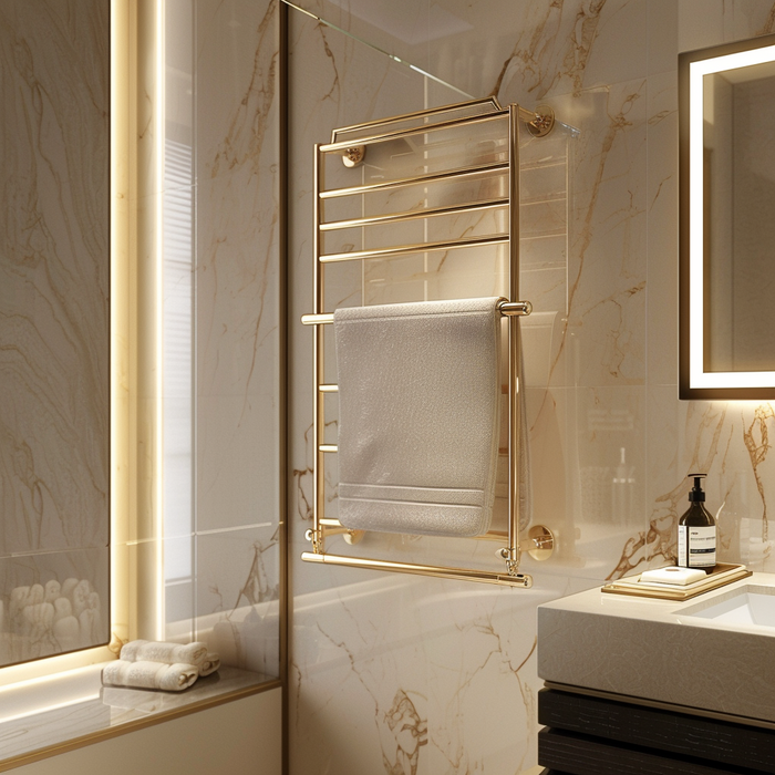 Wall-Mounted Electric Towel Warmer – Heated Drying Rack for Spa & Steam Rooms