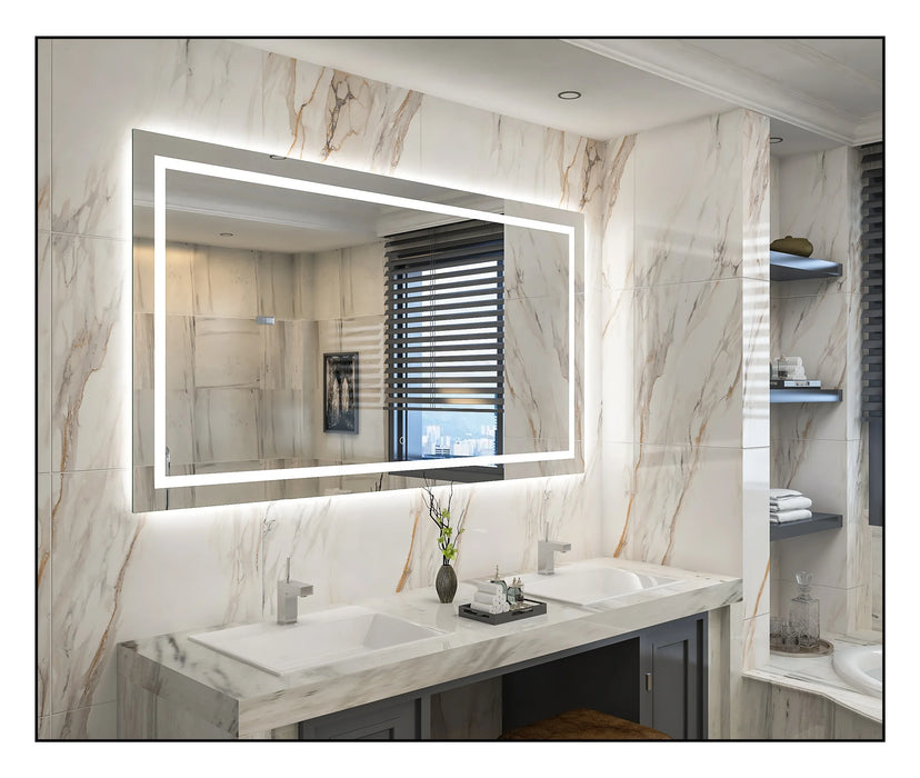 Smart LED Bathroom Mirror – 20"x28" Anti-Fog Wall Mirror with Adjustable Light & Touch Sensor
